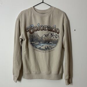 Colorado Graphic Crewneck Sweatshirt - Tan - Ardene